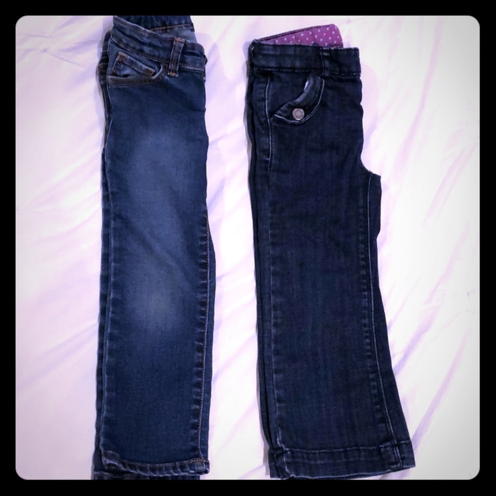 2 pair of 3T toddler jeans. Straight leg & bootcut